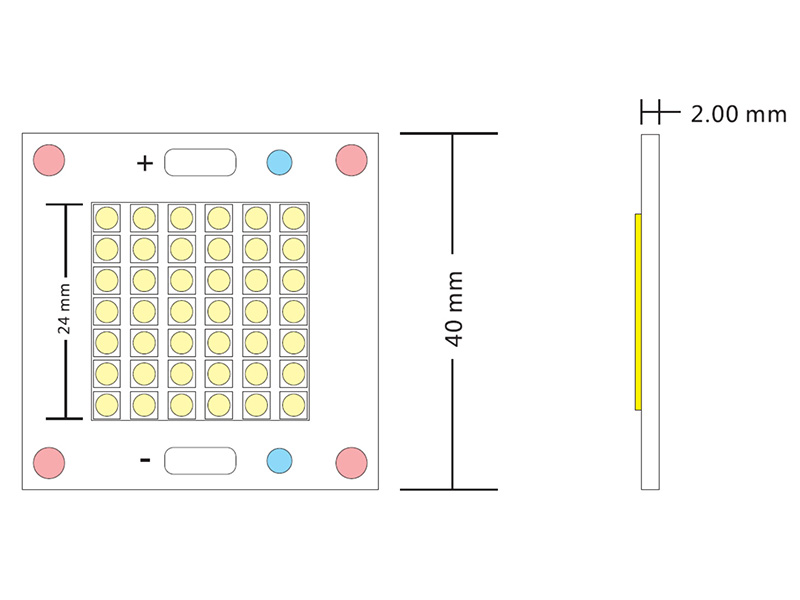 Bridgelux 140-160LM 50W SMD led Module