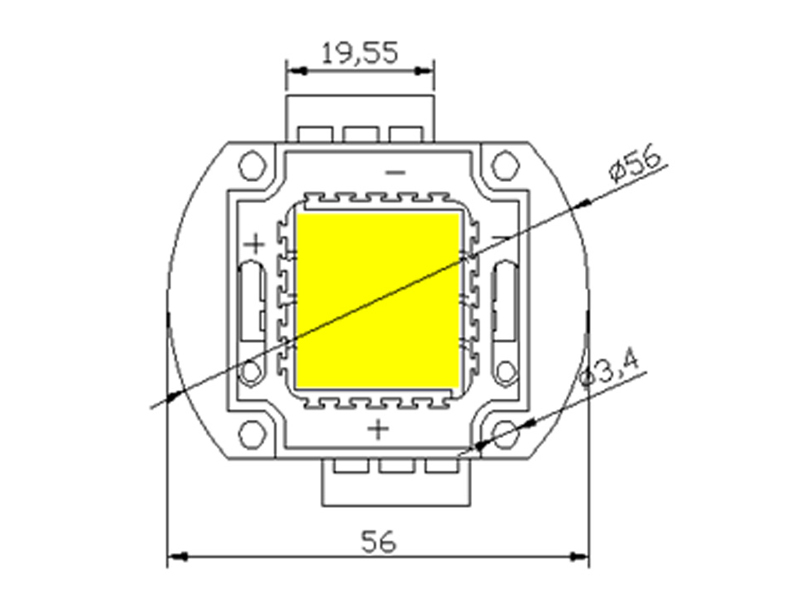 Bridgelux chip 140-160LM 50W cob led module